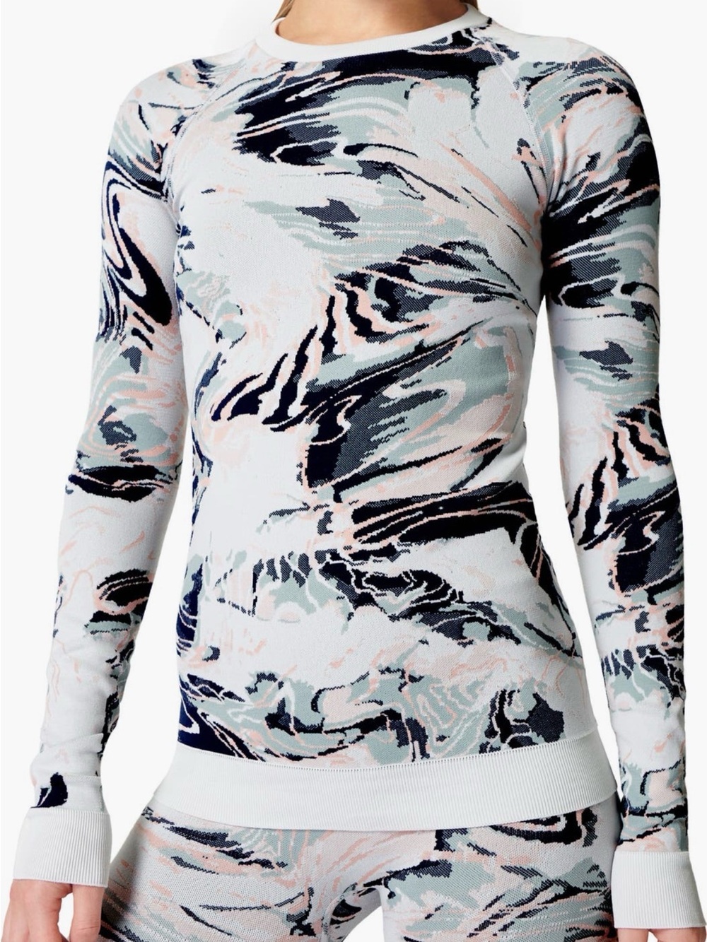 Sweaty Betty Glacier Mountain Base Layer Jacquard Long Sleeve Medium